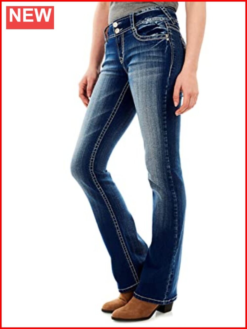Luscious Curvy Bootcut Mid-Rise Insta Stretch Jeans